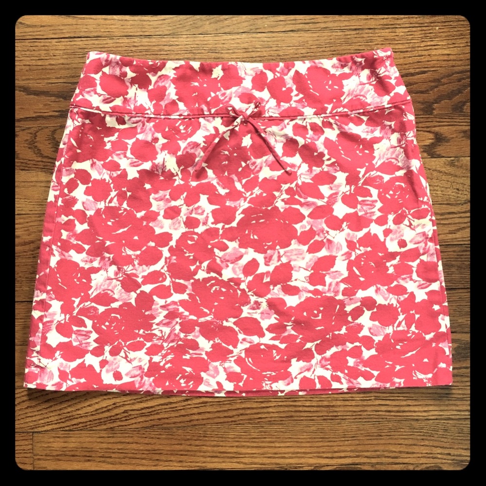 J. Crew Floral Cotton Skirt Size 10